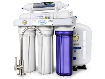 Aqua Kent High Capacity Under Sink 5-Stage Reverse Osmosis Drinking Water Filtration System with Pump And Faucet